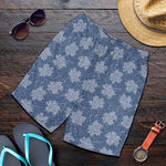 Maple Leaf Denim Jeans Pattern Print Men's Shorts