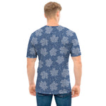 Maple Leaf Denim Jeans Pattern Print Men's T-Shirt