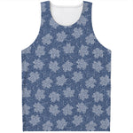 Maple Leaf Denim Jeans Pattern Print Men's Tank Top