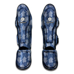 Maple Leaf Denim Jeans Pattern Print Muay Thai Shin Guard
