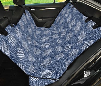 Maple Leaf Denim Jeans Pattern Print Pet Car Back Seat Cover