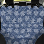 Maple Leaf Denim Jeans Pattern Print Pet Car Back Seat Cover