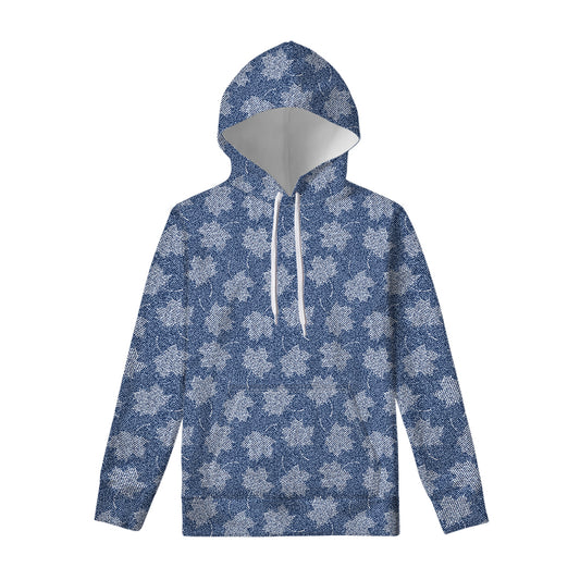 Maple Leaf Denim Jeans Pattern Print Pullover Hoodie