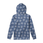 Maple Leaf Denim Jeans Pattern Print Pullover Hoodie