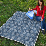 Maple Leaf Denim Jeans Pattern Print Quilt