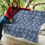 Maple Leaf Denim Jeans Pattern Print Quilt