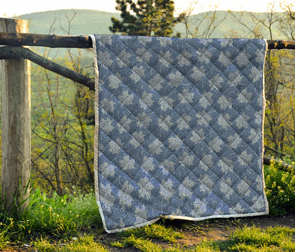 Maple Leaf Denim Jeans Pattern Print Quilt