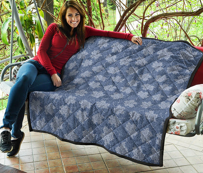 Maple Leaf Denim Jeans Pattern Print Quilt