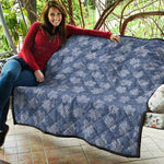 Maple Leaf Denim Jeans Pattern Print Quilt