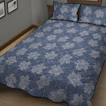 Maple Leaf Denim Jeans Pattern Print Quilt Bed Set