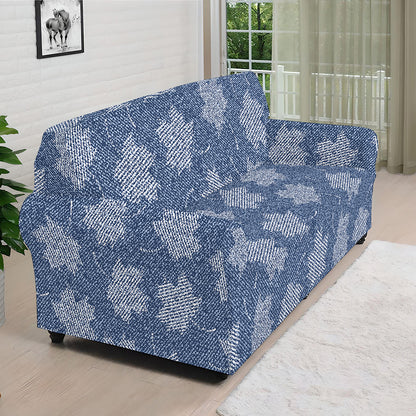 Maple Leaf Denim Jeans Pattern Print Sofa Cover