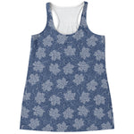 Maple Leaf Denim Jeans Pattern Print Women's Racerback Tank Top