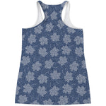 Maple Leaf Denim Jeans Pattern Print Women's Racerback Tank Top