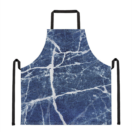 Marble Denim Jeans Pattern Print Apron