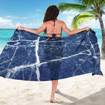 Marble Denim Jeans Pattern Print Beach Sarong Wrap