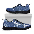 Marble Denim Jeans Pattern Print Black Running Shoes