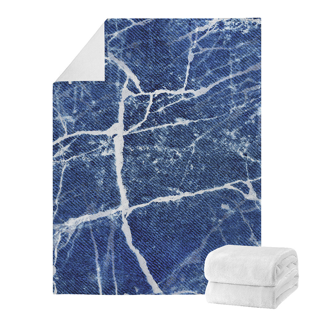 Marble Denim Jeans Pattern Print Blanket