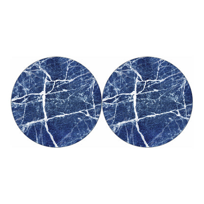 Marble Denim Jeans Pattern Print Car Coasters