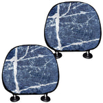 Marble Denim Jeans Pattern Print Car Headrest Covers
