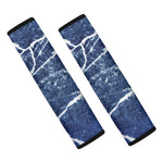 Marble Denim Jeans Pattern Print Car Seat Belt Covers