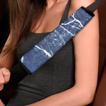 Marble Denim Jeans Pattern Print Car Seat Belt Covers
