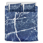 Marble Denim Jeans Pattern Print Duvet Cover Bedding Set