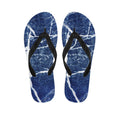 Marble Denim Jeans Pattern Print Flip Flops