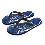 Marble Denim Jeans Pattern Print Flip Flops