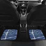 Marble Denim Jeans Pattern Print Front and Back Car Floor Mats