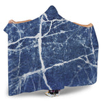 Marble Denim Jeans Pattern Print Hooded Blanket