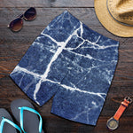 Marble Denim Jeans Pattern Print Men's Shorts
