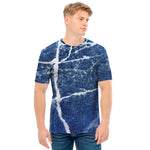 Marble Denim Jeans Pattern Print Men's T-Shirt