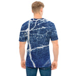 Marble Denim Jeans Pattern Print Men's T-Shirt