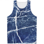 Marble Denim Jeans Pattern Print Men's Tank Top