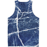Marble Denim Jeans Pattern Print Men's Tank Top