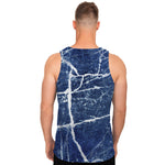 Marble Denim Jeans Pattern Print Men's Tank Top