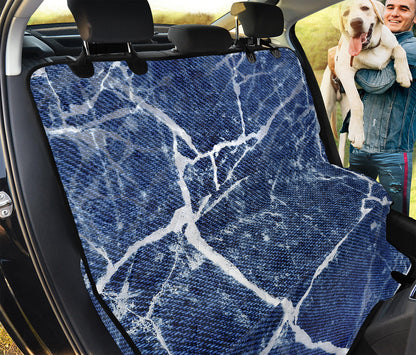 Marble Denim Jeans Pattern Print Pet Car Back Seat Cover