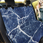 Marble Denim Jeans Pattern Print Pet Car Back Seat Cover