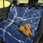 Marble Denim Jeans Pattern Print Pet Car Back Seat Cover