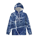 Marble Denim Jeans Pattern Print Pullover Hoodie
