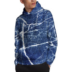 Marble Denim Jeans Pattern Print Pullover Hoodie