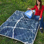 Marble Denim Jeans Pattern Print Quilt