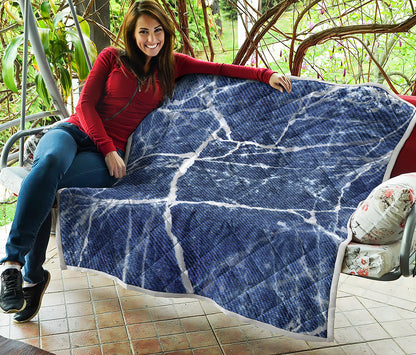 Marble Denim Jeans Pattern Print Quilt