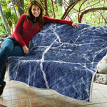 Marble Denim Jeans Pattern Print Quilt