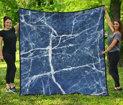 Marble Denim Jeans Pattern Print Quilt