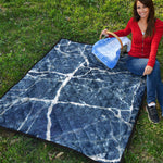 Marble Denim Jeans Pattern Print Quilt