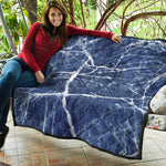 Marble Denim Jeans Pattern Print Quilt