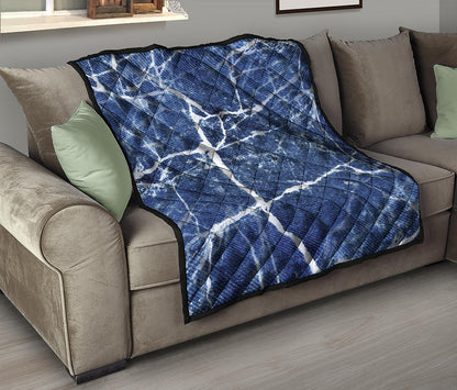 Marble Denim Jeans Pattern Print Quilt
