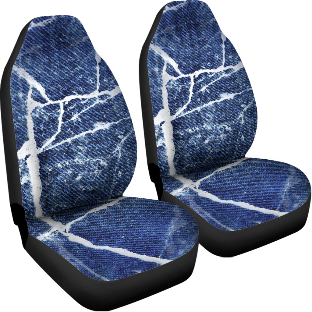 Marble Denim Jeans Pattern Print Universal Fit Car Seat Covers