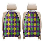 Mardi Gras Argyle Pattern Print Car Seat Organizers